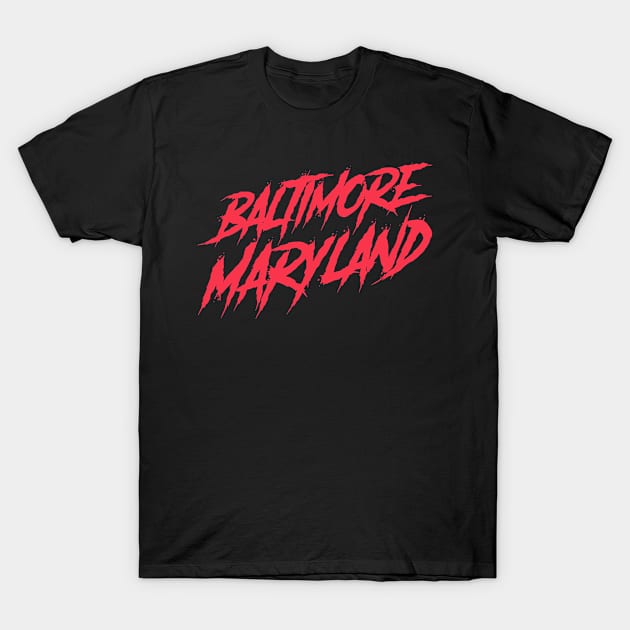 Baltimore Maryland Graffiti Style T-Shirt by Queen 1120